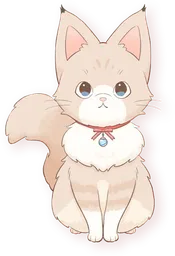 猫のキャラクターのイラスト